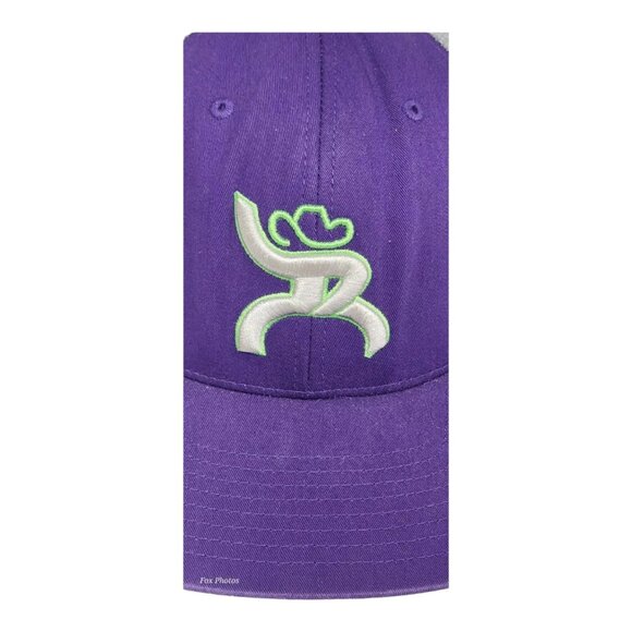 Get Your Hooey Snapback Hat Embroidered Cowboy Logo Gray & Purple - Picture 9 of 9